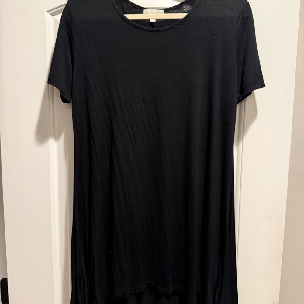 Simply Southern Black Short Sleeve Tee Dress
